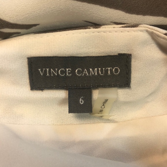 Vince Camuto women’s skirt taupe and cream high low asymmetrical feminine lined - Picture 3 of 7